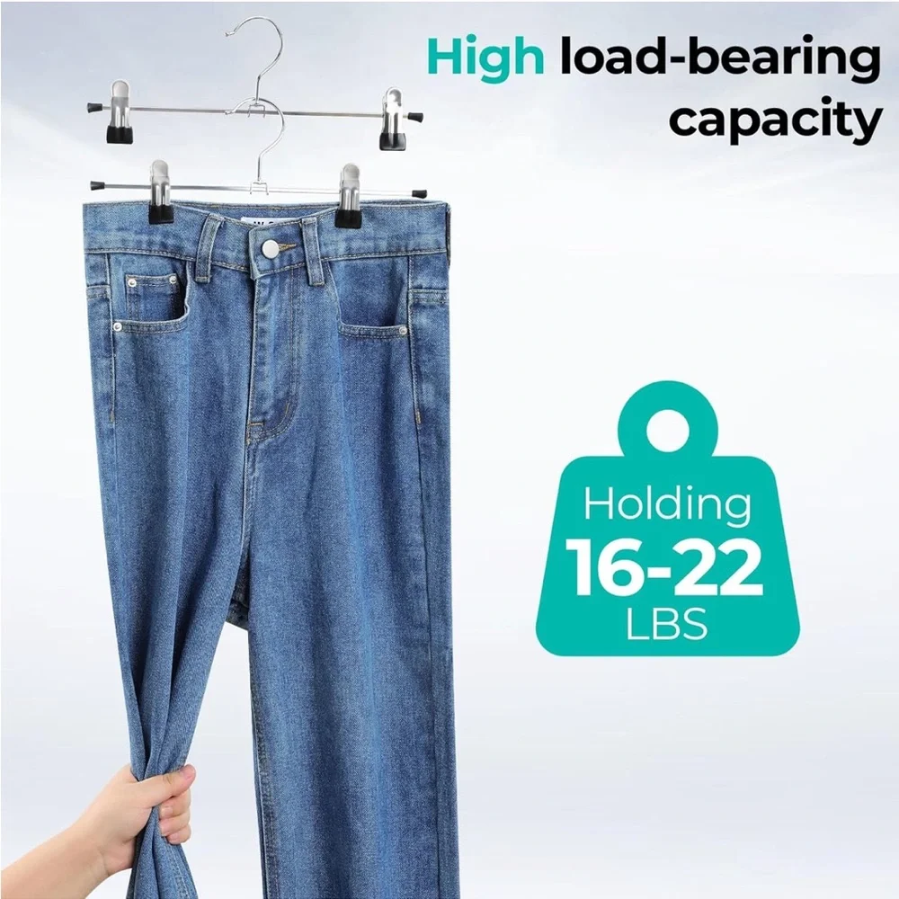 12 Pack Metal Hangers with Clips